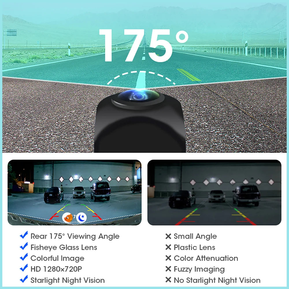 AHD 1080P CVBS CCD Car Rear View Camera 170 Wide Angle Night Vision