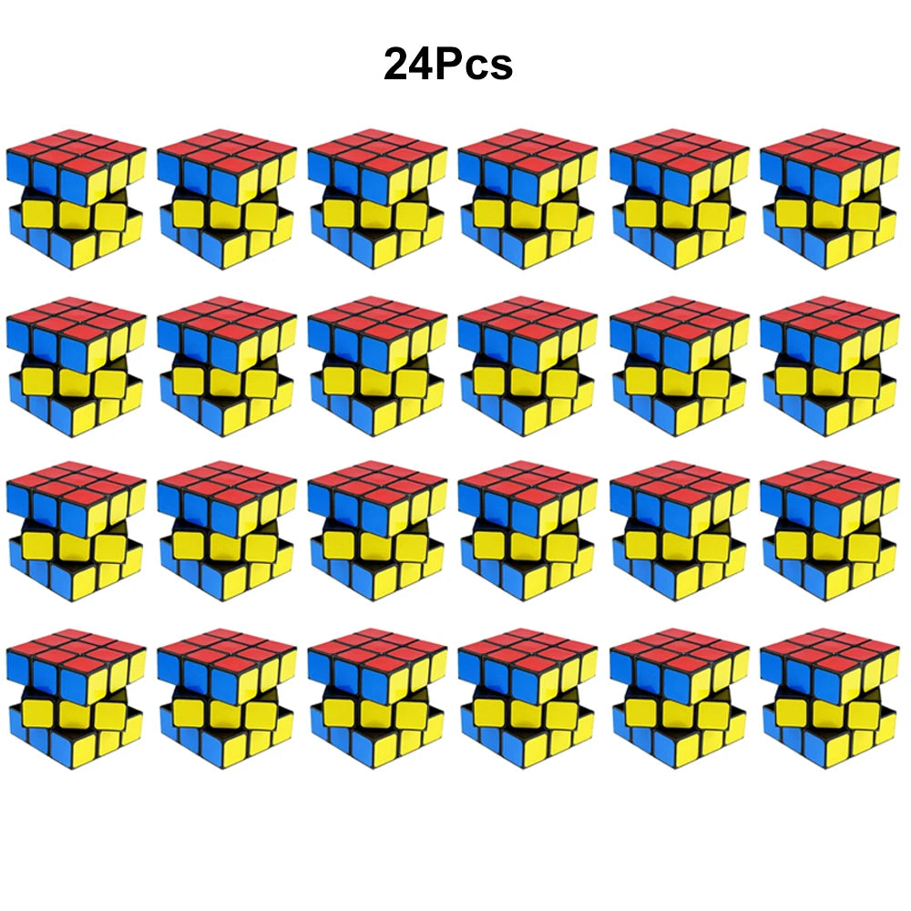 6/12/24Pcs Mini Magic Cube Puzzle 3x3x3 Puzzle Game Toys for Kids Gift Birthday Party Favors Zpaxo 24Pcs