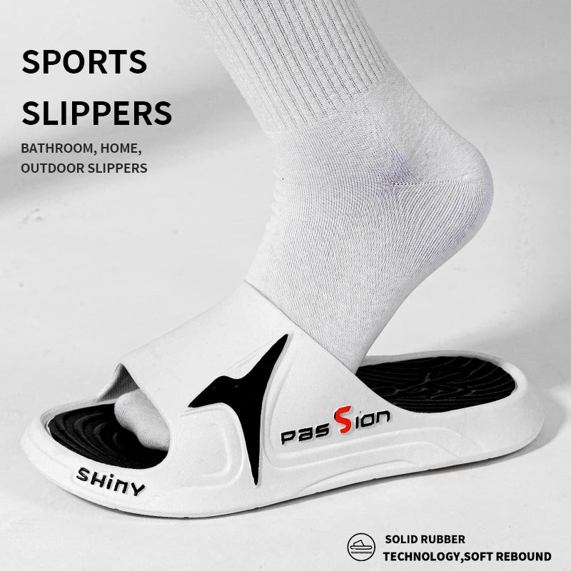 Fashion&sport Men's Slippers PVC Soft Sole Non-slip Slides Casual