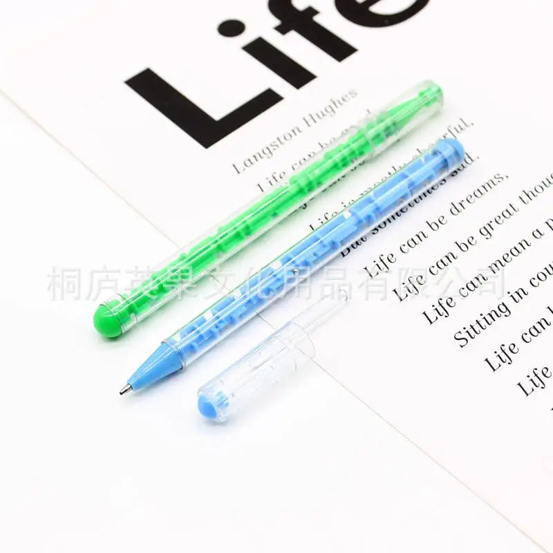 Ballpoint Pen Built-in Maze Game Stress Relief Creative Pens 2 Unique Zpaxo