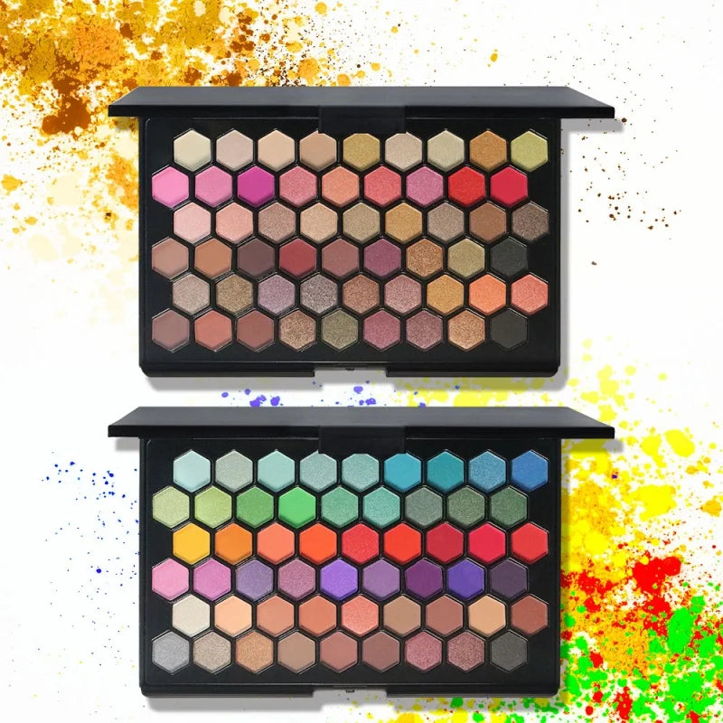 54-Color Eyeshadow Palette Pearlescent Matte Fine Shimmer Glitter