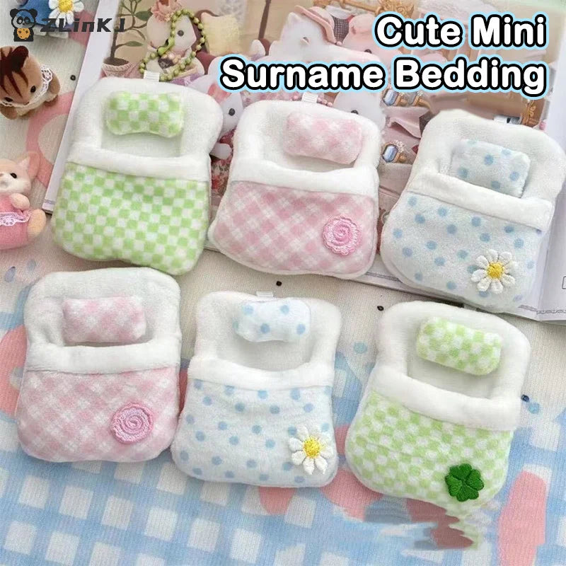 ▶1PCS Cute Plush Anime Animal Doll Four-Leaf Clover Quilt Mini Doll Sleeping Bag Doll Small Quilt Zpaxo