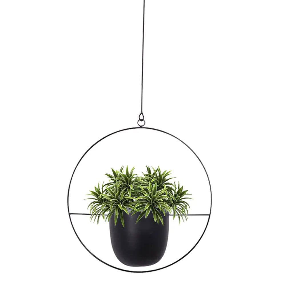 Metal Plant Holders Pots Round Oval Shape Minimalist Planter 2 Wall
