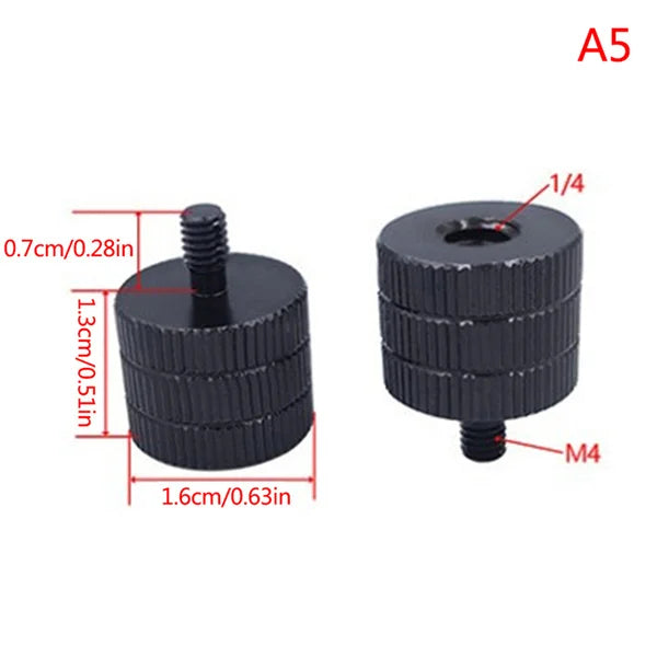 1/4 to M4 M5 M6 M8 M10 Conversion Screw 3/8" Male to Female Thread Screw Mount Converter Adapter for Projector Tripod Zpaxo A5