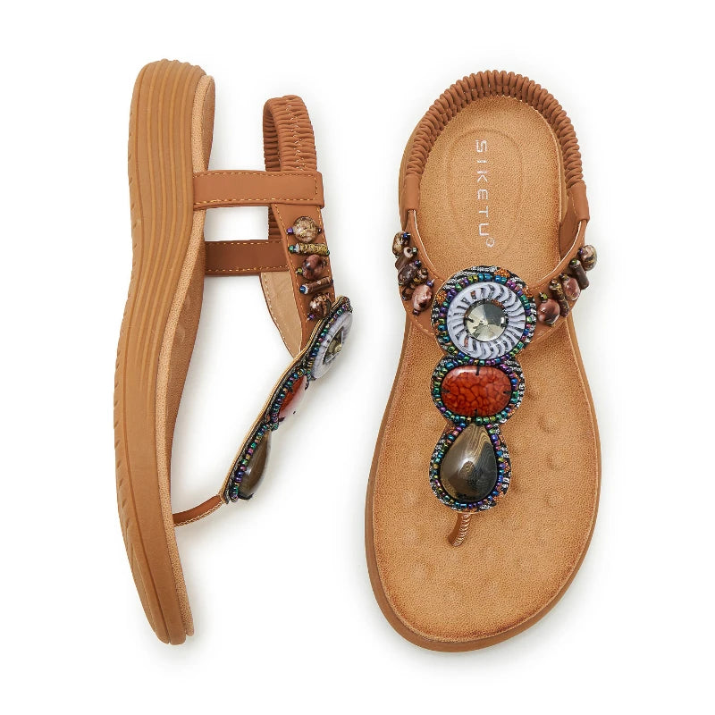 Bohemian Wooden Beads Diamonds Lightweight Comfortable Sweatproof Mom Zpaxo