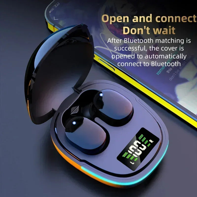 TWS Fone Bluetooth Headphones Mic LED Display In-ear Earbuds Wireless