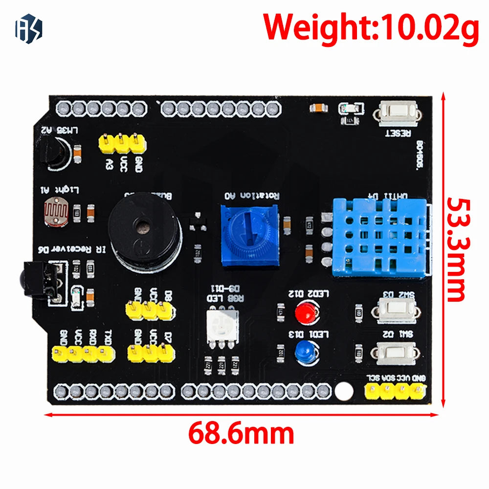 9-in-1 Multifunctional Expansion Board DHT11 Temperature Humidity Zpaxo