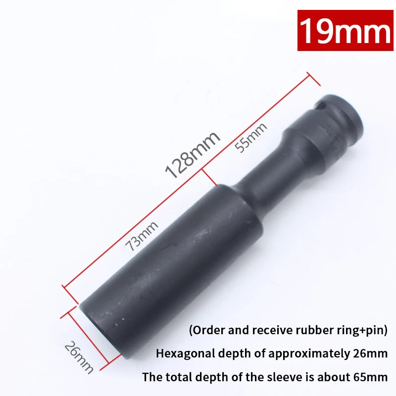 1/2 Drive Socket Wrench Hex Socket Head 8-19mm Socket Head Tire Removal Tools Adapter Spanner Converter Zpaxo 7