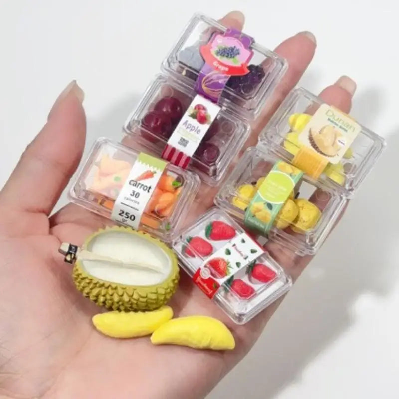 Dollhouse Miniature Food Supermarket Vegetable Fruit 1 6 Scale Clear Zpaxo