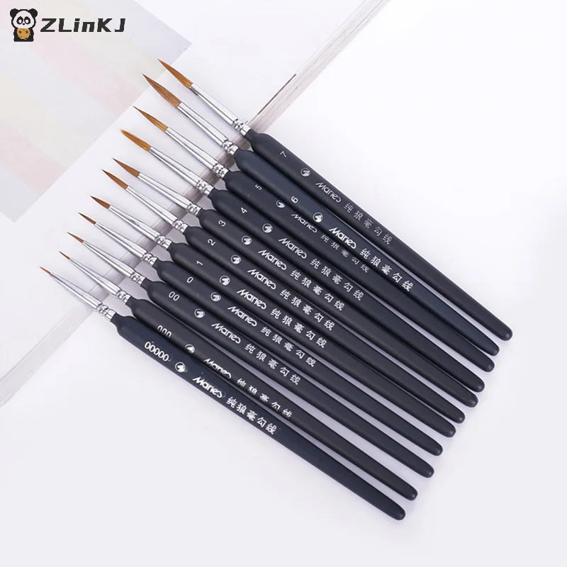 ▶3/5/6pcs Miniature Paint Brush Professional Nylon Brush Acrylic Painting Thin Line Pen , #000 #00 #0 #1 #2 #3 Zpaxo