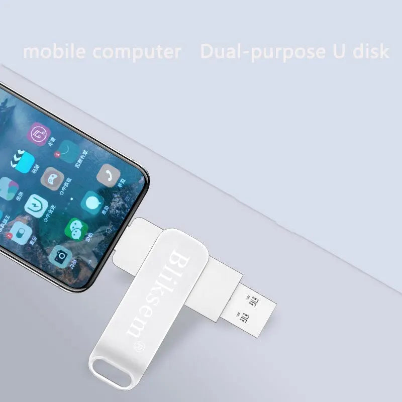 Bliksem TYPE-C Flash Drive OTG 32GB 64GB High Speed USB2.0 for Computer Cell Phone 3in1 USB Metal Mini Pen Drive 32GB USB 64GB Zpaxo