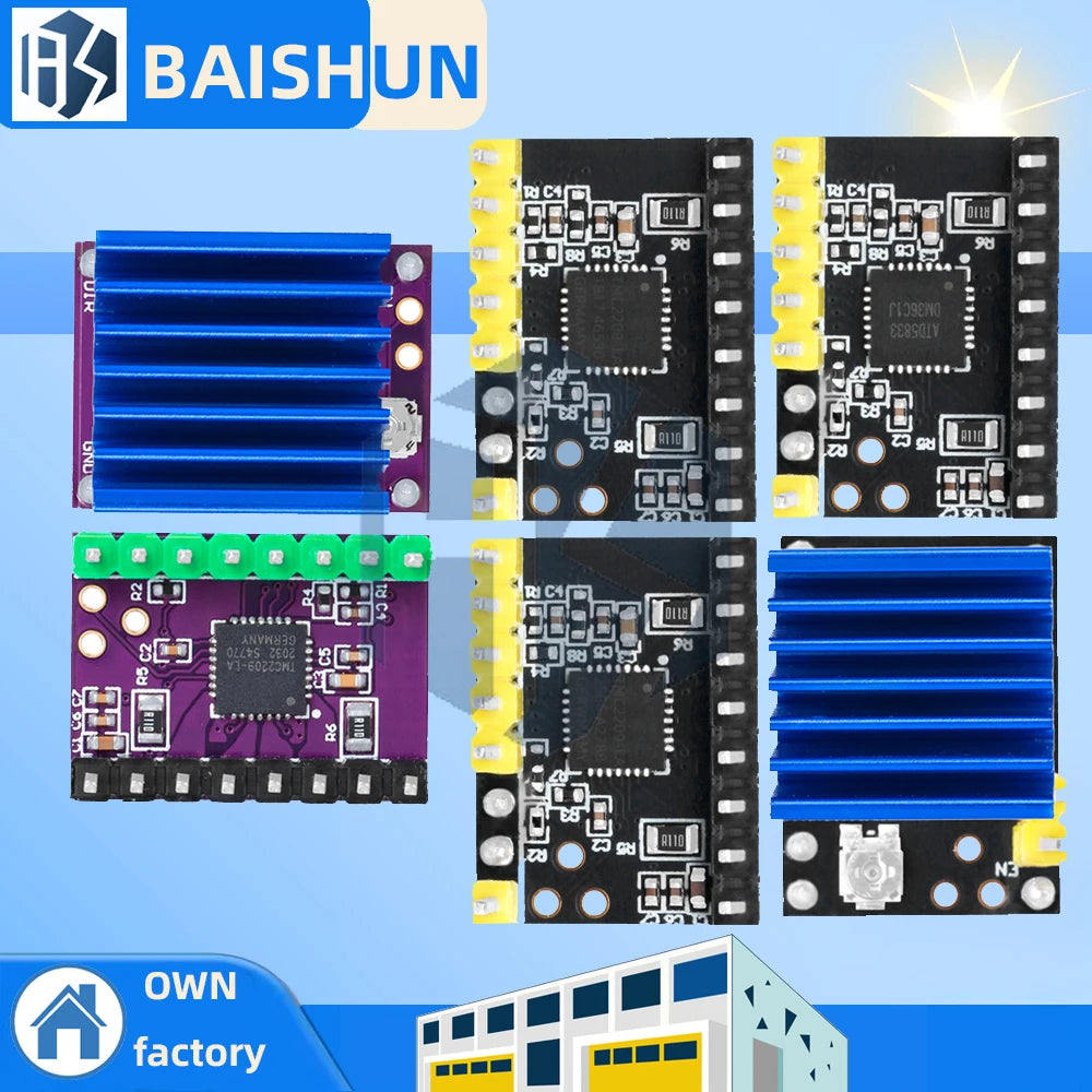 5 5v-28v TMC2130 TMC2209 Compatible Stepper Motor Silent Driver Zpaxo