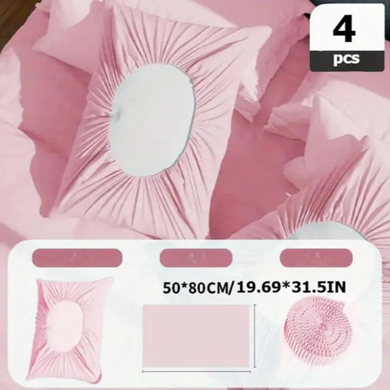4PCS Disposable Pillowcase Set, Dirt-Proof & Breathable, Universal Fit for Hotel, Beauty Salon, Travel - No Pillow Core Included Zpaxo