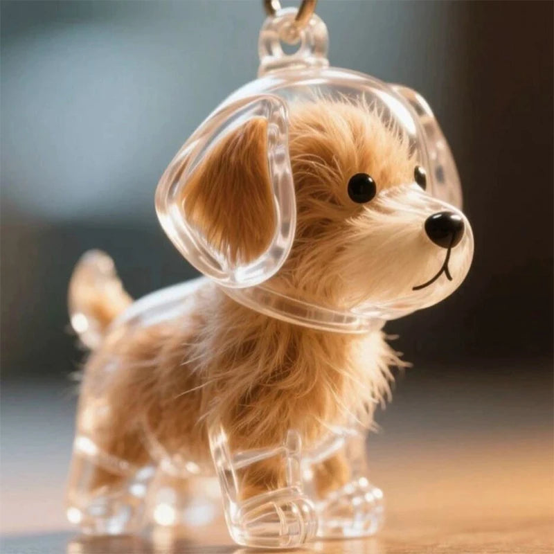 Dog Hair Storage Pendant Keychain Transparent Cat Fur Keepsake Zpaxo A8