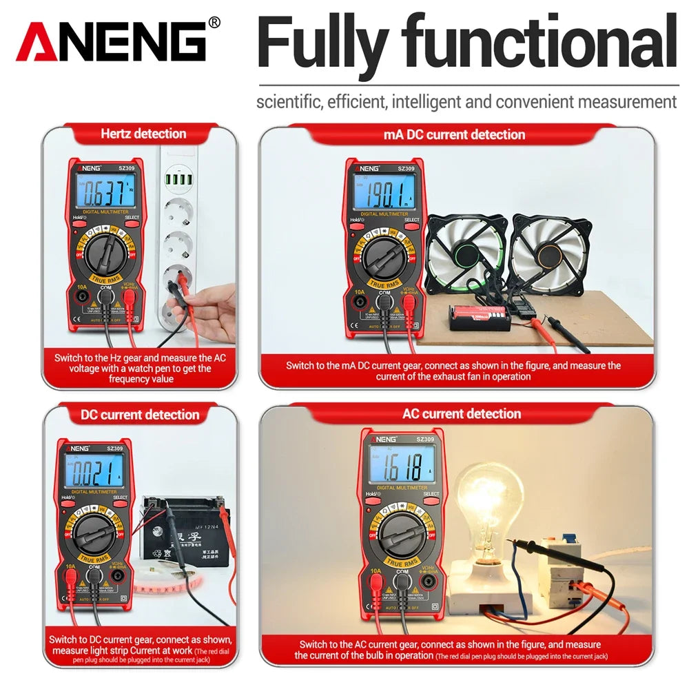 ANENG SZ309 Smart Multimeter 1999 Count Voltage Meter Multimetro Easy