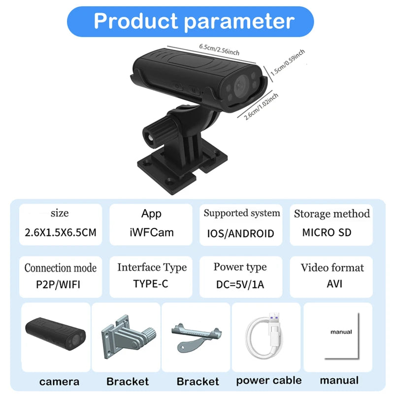 Wireless Security Camera 1080P HD Rechargeable Battery Powered Wifi