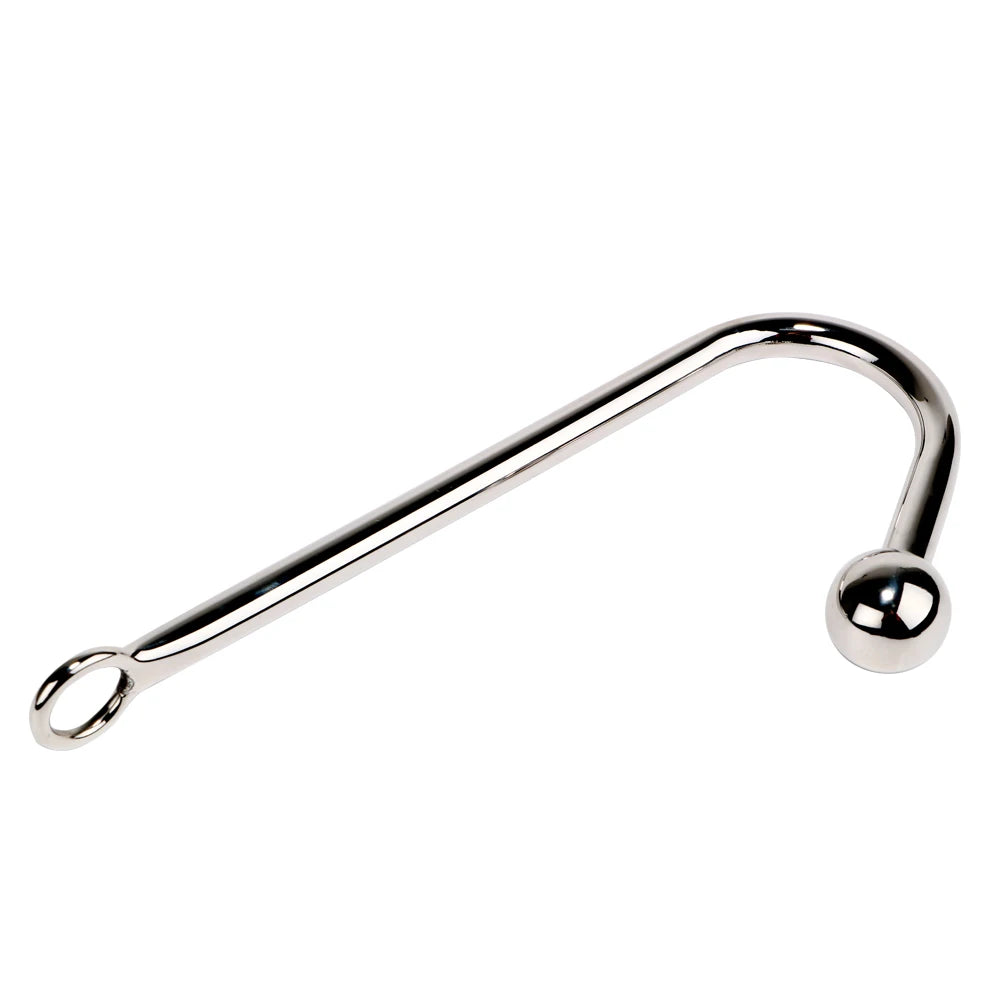 IKOKY Gay Stainless Steel Metal Butt Plug Ball Anal Hook Prostate