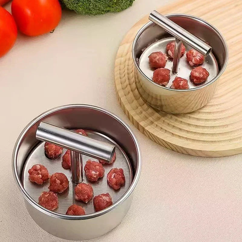 6/12 Hole Manual Meatball Machine Multifunctional Stainless Steel Meat Maker Home Kitchen Meatball Mold Meatball Making Set Zpaxo
