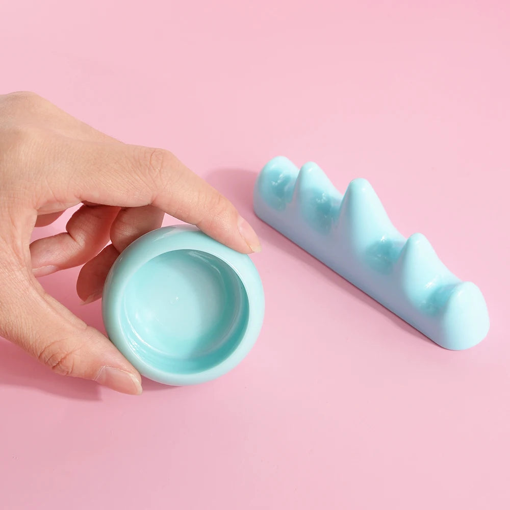 1set Professional Nail Brush Washing Equipment Acrylic Liquid Powder Container Nail Cup Nail Rrush Holder Manicure Tools Zpaxo
