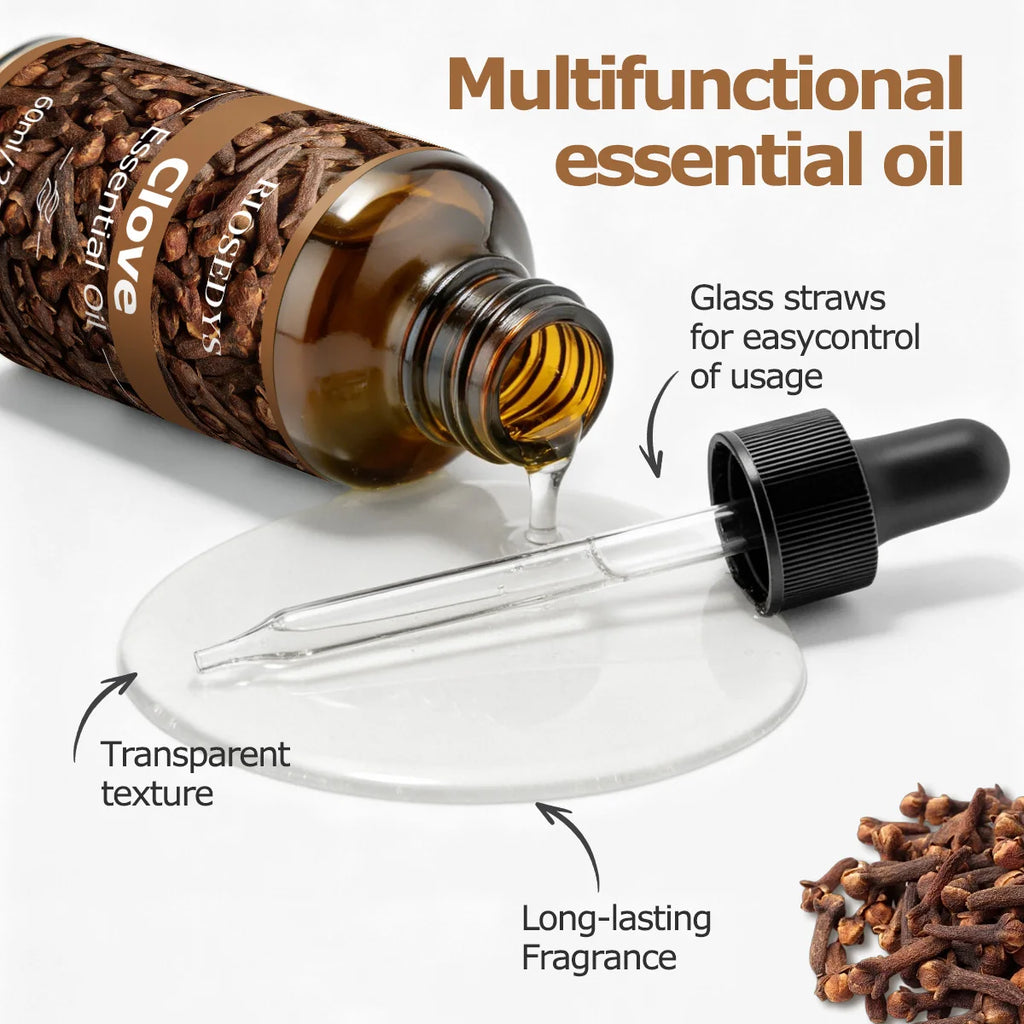 60ml CLOVE essential oil has deep nourishing moisturizing effects, making it suitable for massage, skin care, and hydration. Zpaxo