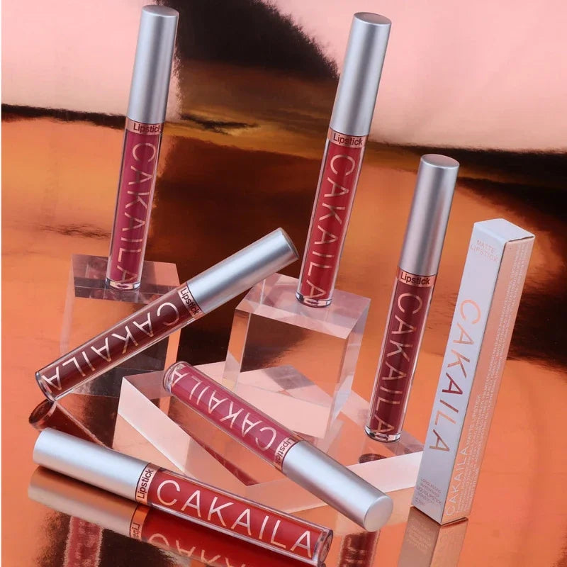 Velvet Matte Lipstick Lip Gloss Light Red Liquid Tint Cream Pigment