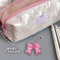 Creative Pink Bow Pencil Case Large Capacity Storage Bags