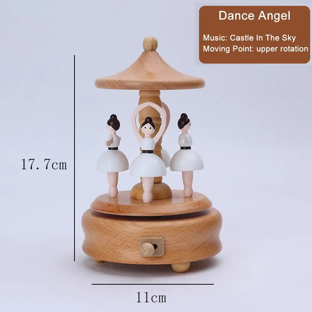 Wind Up Musical Box Wooden Music Box Wood Crafts Retro Birthday Gift Vintage Home Decoration Creative Valentine's Day Gift Zpaxo 07 China Mainland