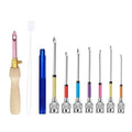 Beginner Embroidery Needle Tool Adjustable Handle 7 Tip Threader