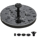 1W Solar Bird Bath Fountain 6 Nozzles Powered Floating Pump Garden Zpaxo 16cm