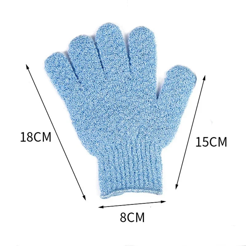 Five Finger Bath Scrub Gloves – Soft Elastic Shower Mitts