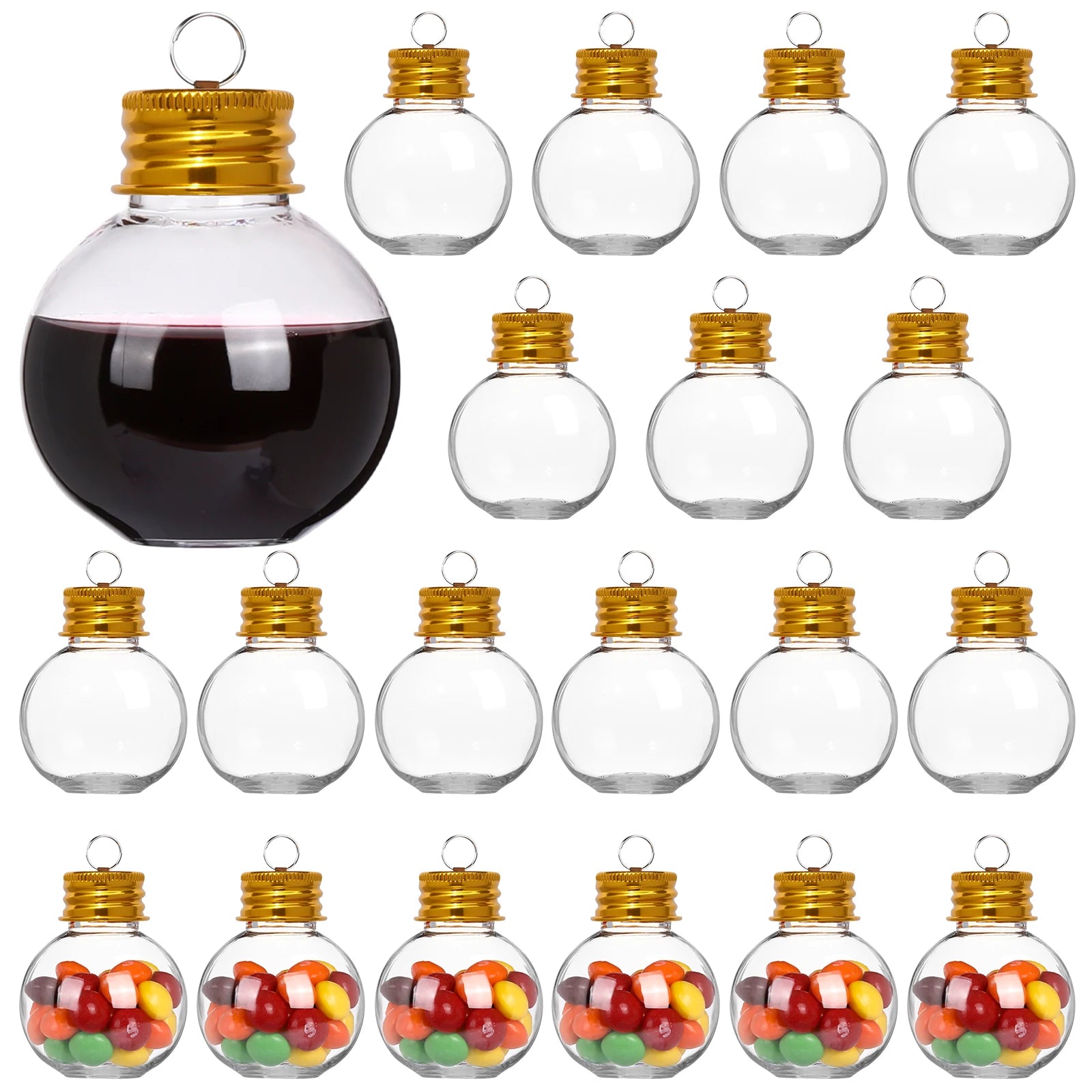 50ml Christmas Snowball Bottle – Refillable Tree Ornament