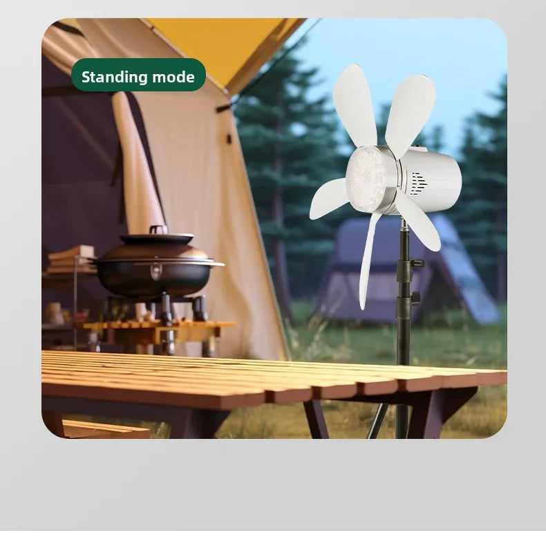 2026 Solar Ceiling Fan Light Remote Control Silent IP65 Waterproof Zpaxo