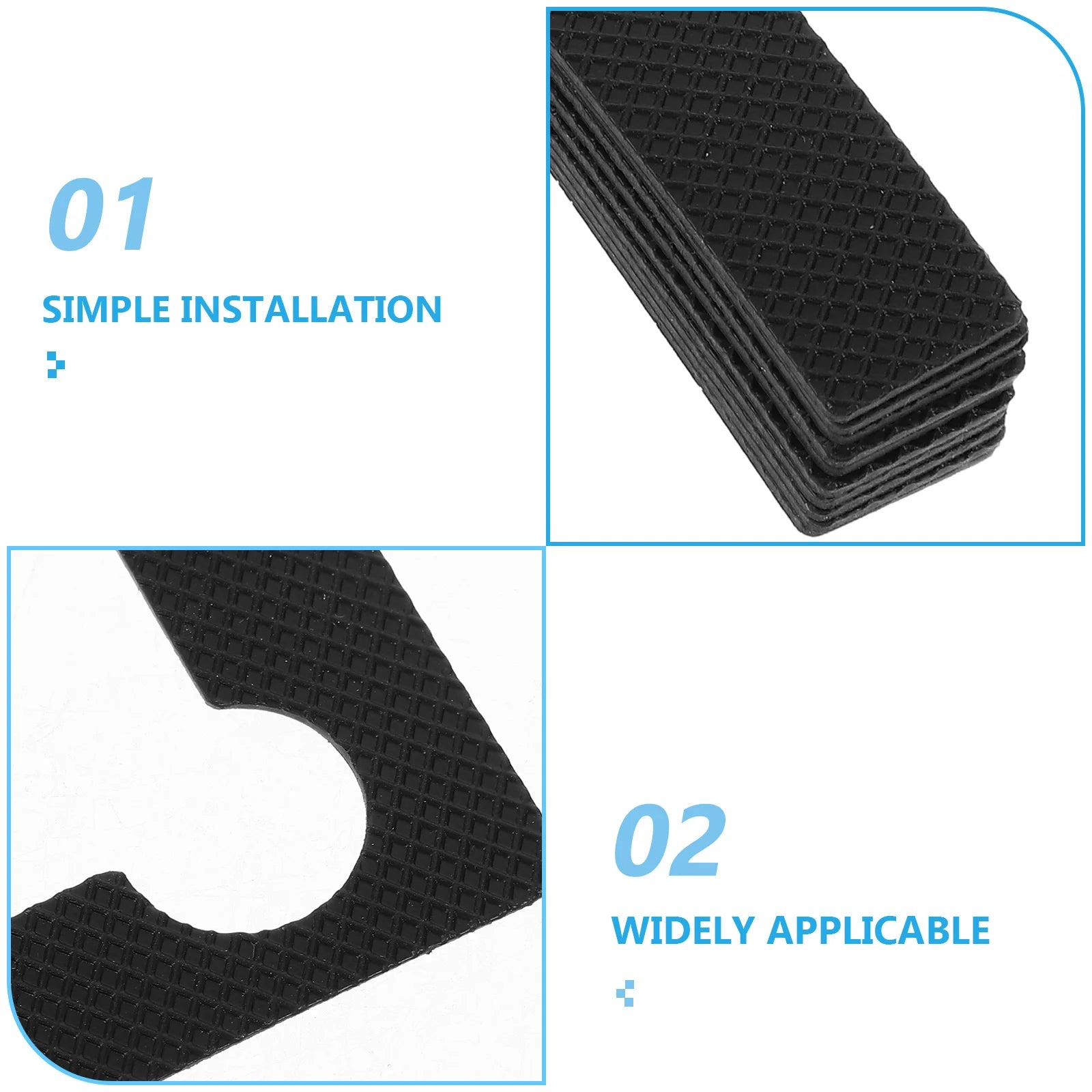 Bathroom Glass Door Clamp Pads Plastic Hinge Protectors Anti-slip