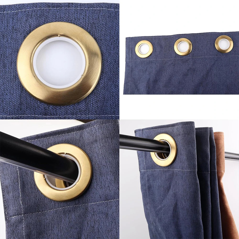 20Pcs Curtain Grommets Curtain Buckle Rings Round Curtain Eyelet Rings Low-Noise Sliding Roman Rings Zpaxo