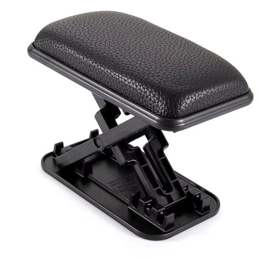 Adjustable Height Car Armrest Pad Anti-fatigue Design Universal Fit Zpaxo Black