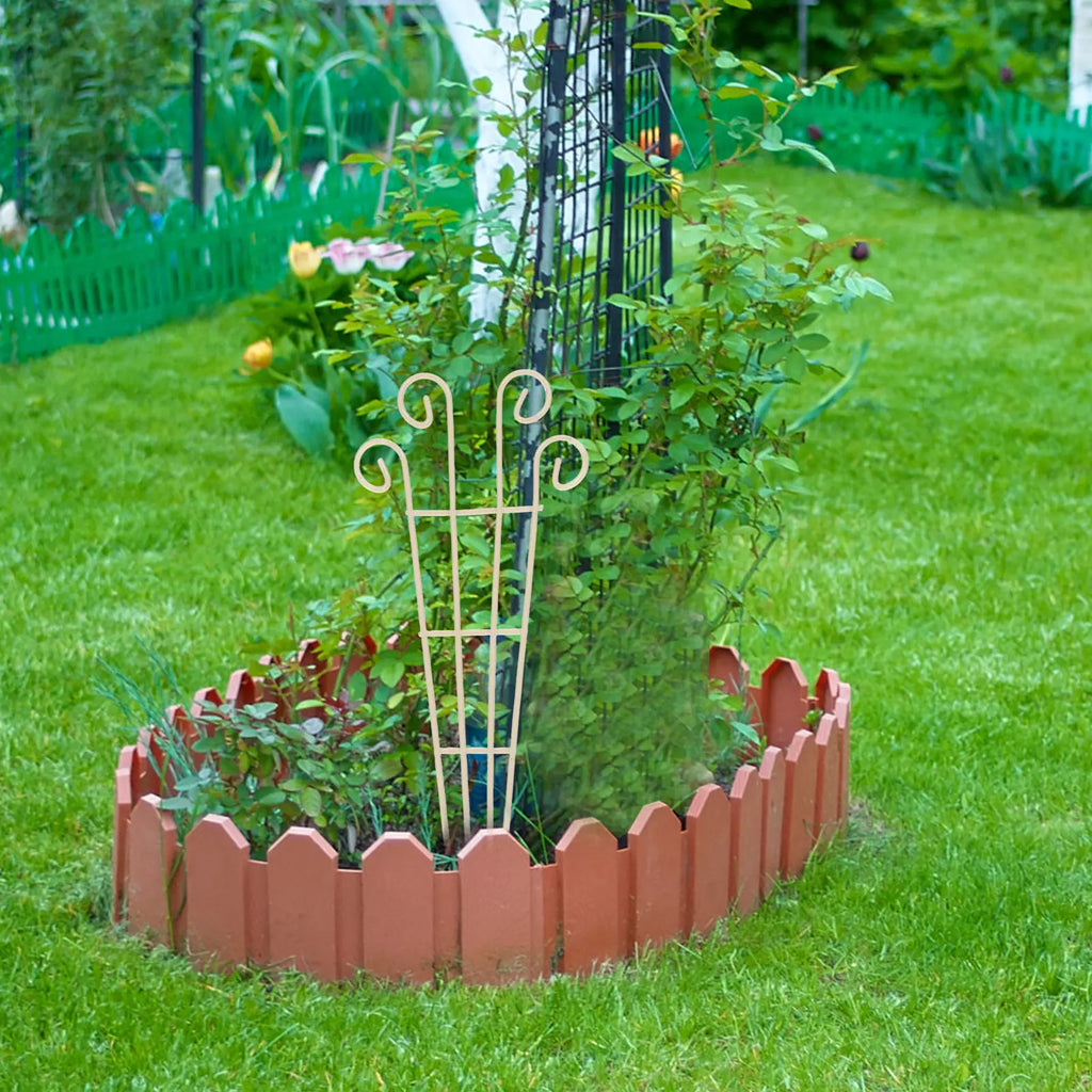 4Pcs Decorative Metal Garden Trellis Climbing Plant Support Indoor Small Plant Rack for Vines Garden Planting Rack Zpaxo