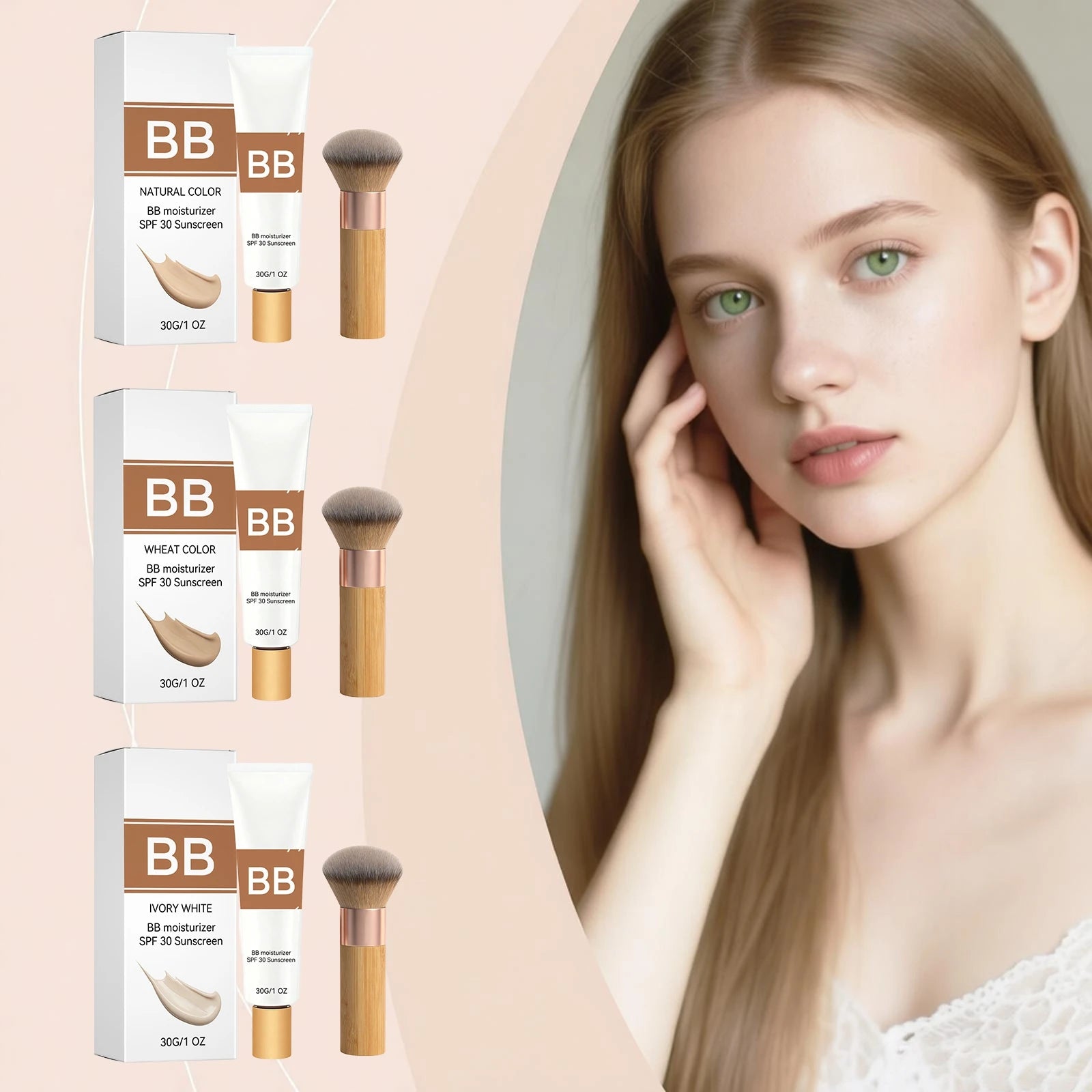 SPF30 BB Cream – Moisturizing, Waterproof & Concealing BB Cream Makeup Zpaxo
