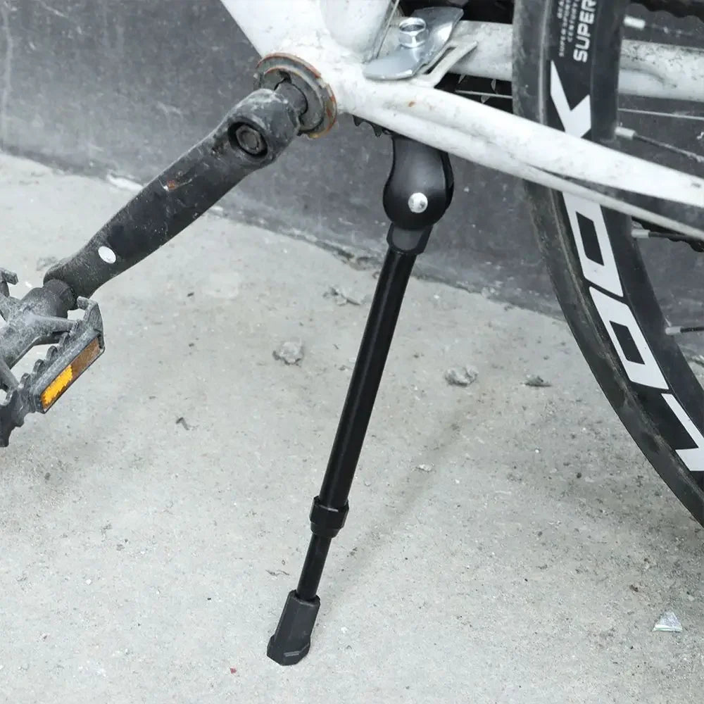 Adjustable Bike Kick Stand Heavy Duty Alloy Foot for Mountain Sports Bicycle Prop Black/Silver Zpaxo