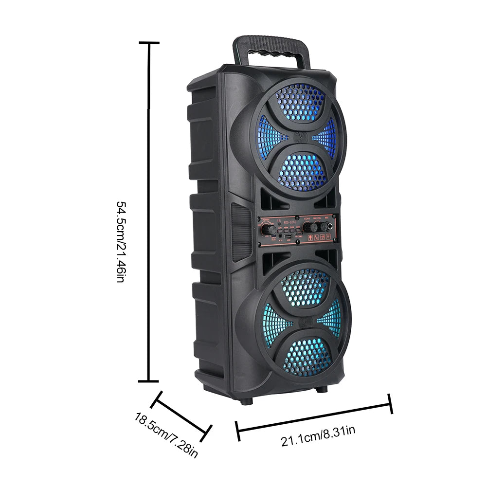 BT Speaker Portable Support USB TF AUX FM MIC Wireless Stereo Outdoor