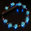 LED Flower Wreath Headband Multicolor Light Up Lighted Head Band Glow