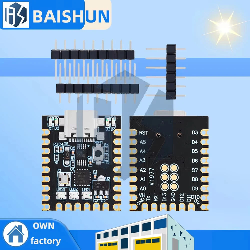 For arduino nano mini ultra small typec development board atmega328p chip ch340 serial port Zpaxo nano mini 1pc