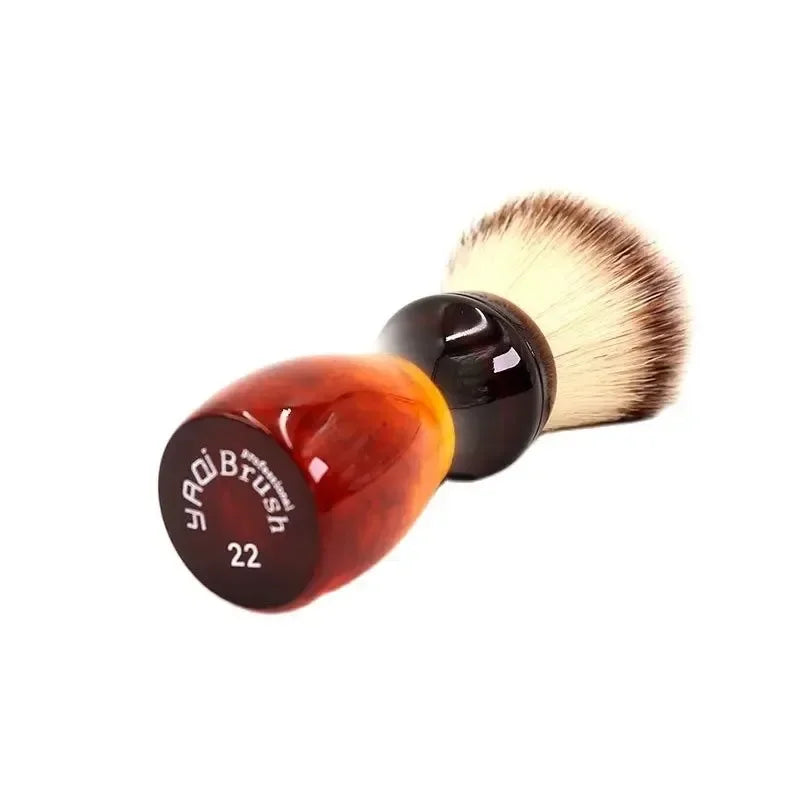 YAQI 22mm Cola Color Synthetic Shaving Brush – Men's Wet Shave Synthetic Shaving Brush Zpaxo