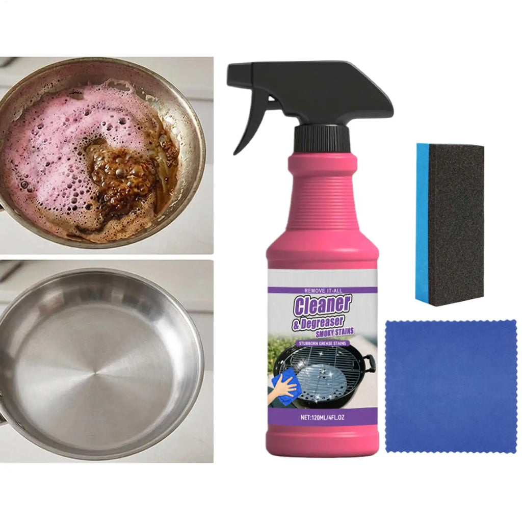Grill Degreaser Cleaner Heavy Duty Kitchen Grease Remover Spray