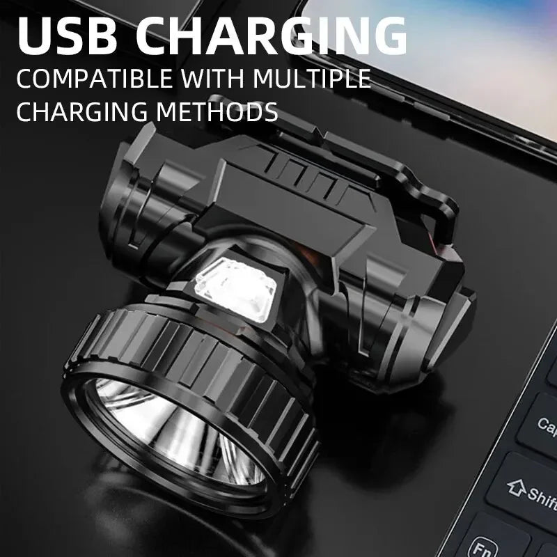 5-Head LED Headlamp – USB Rechargeable Waterproof Fishing Light LED Headlamp Zpaxo