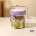 Yogurt Cup Glass Large Mouth Sealed Jar Coffee Mugs Overnight Oats Container With Lid And Spoon Breakfast Oatmeal Cereal Nut Zpaxo purple