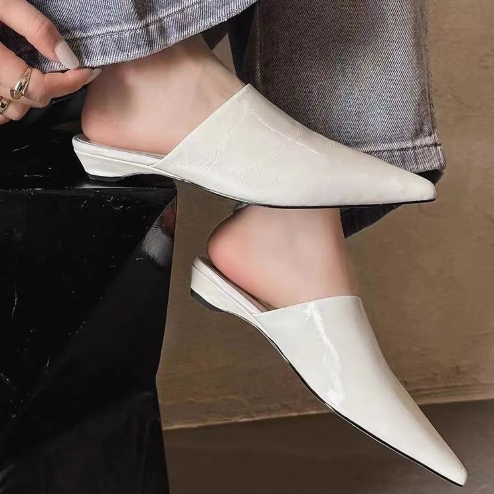 2025 Flats Lady Sandals Slippers Slip Pointed Toe Women Mules Outdoor