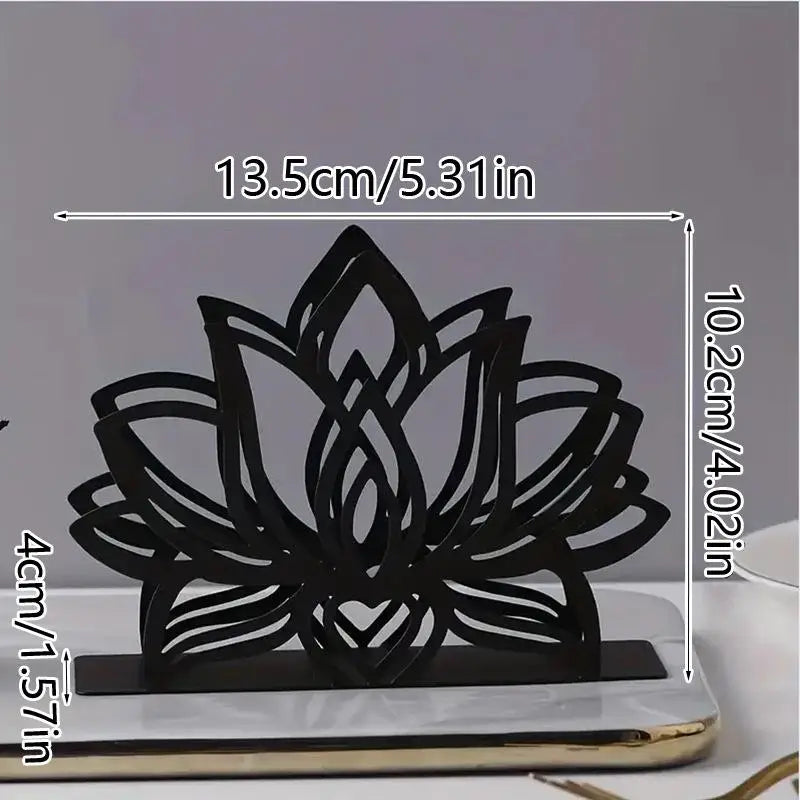 Elegant Metal Lotus Flower Napkin Holder Stylish Kitchen Dining Zpaxo A4