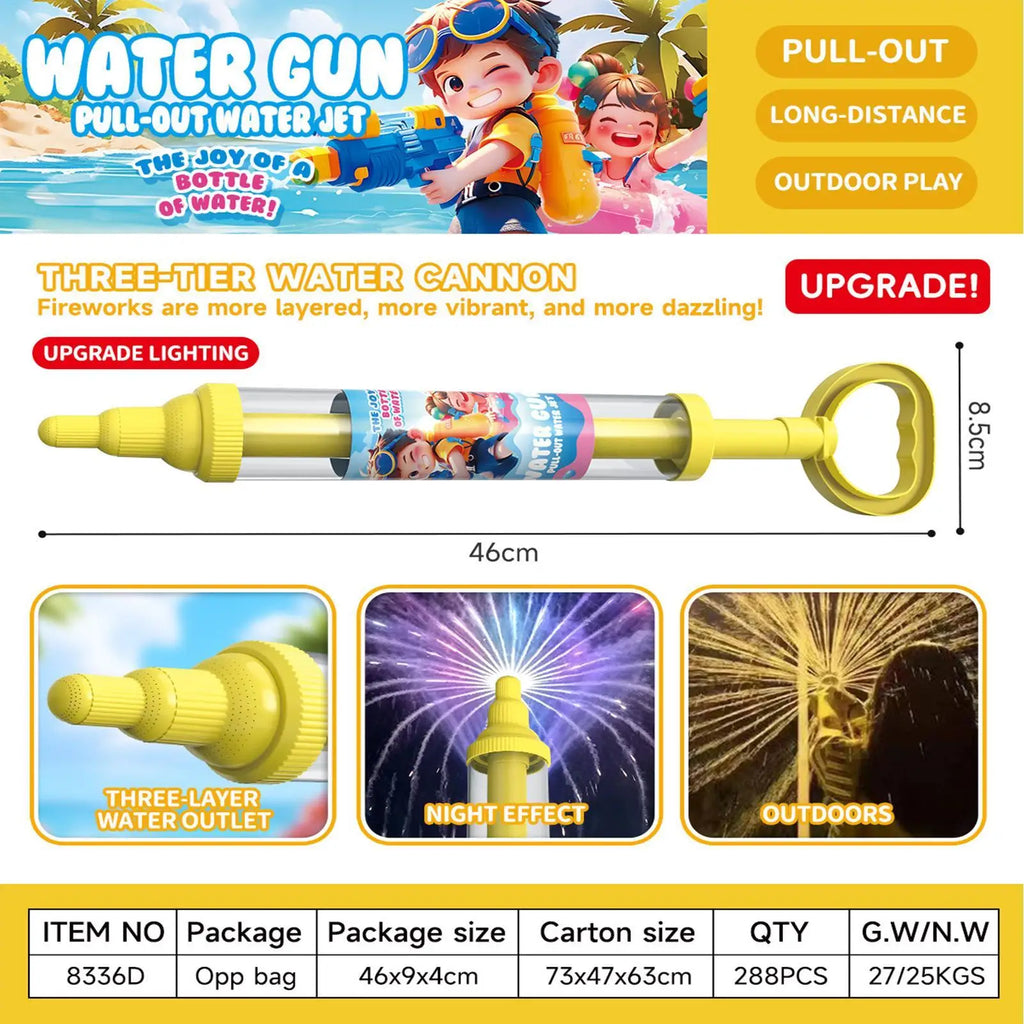 Water Soaker Colorful Rainbow LED Pull-Out Summer Activity Water Soaker For Kids For Bathing Swimming Pool Outdoor Beach Party Zpaxo
