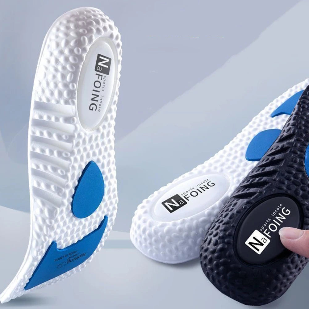 High Elastic Insoles Comfortable Shock Absorbing Insoles Sweat Absorbent U Shaped Shoes Pads for Plantar Fasciitis Zpaxo