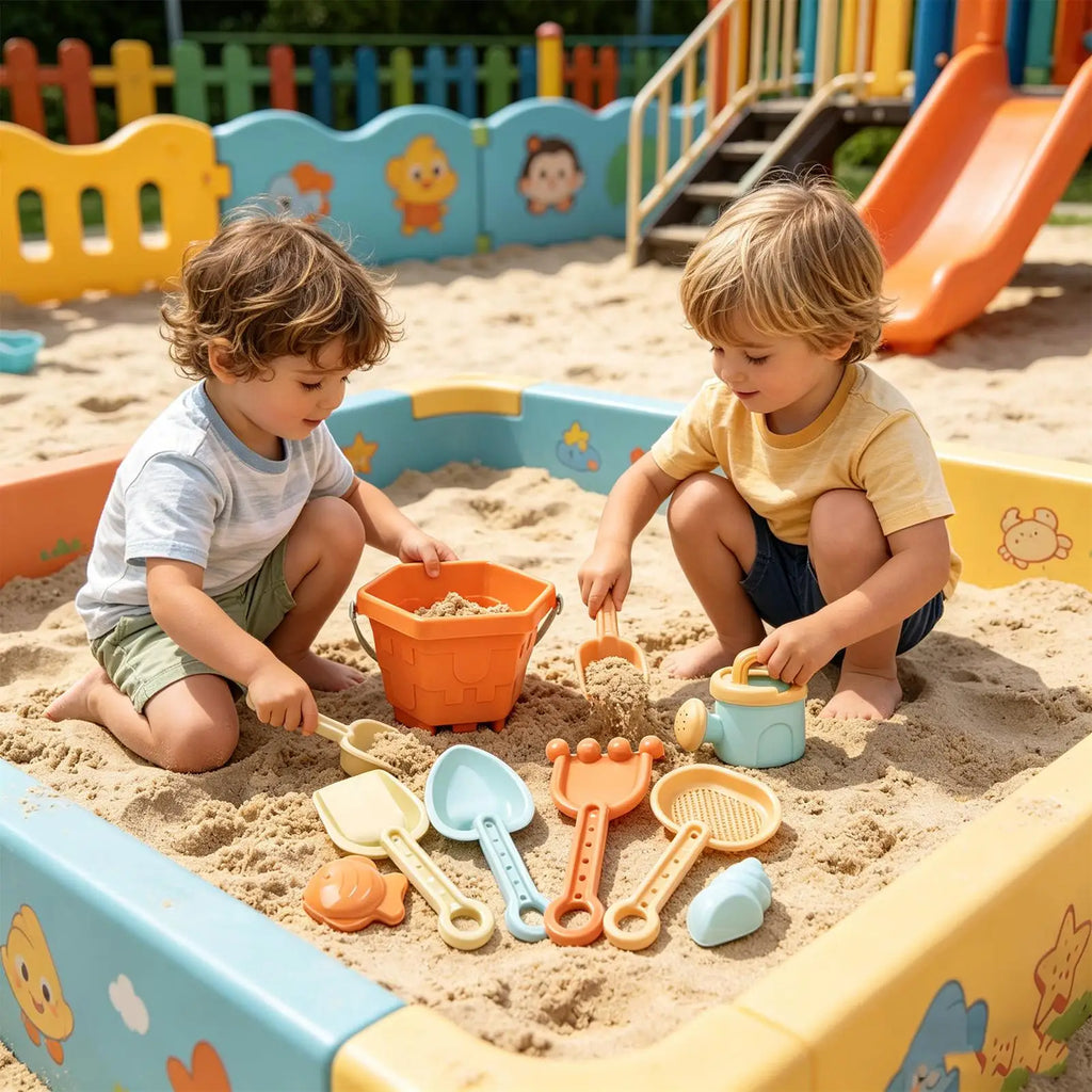 Beach Sand Toys Bucket Shovel Rake Starfish Crab Outdoor Summer Water